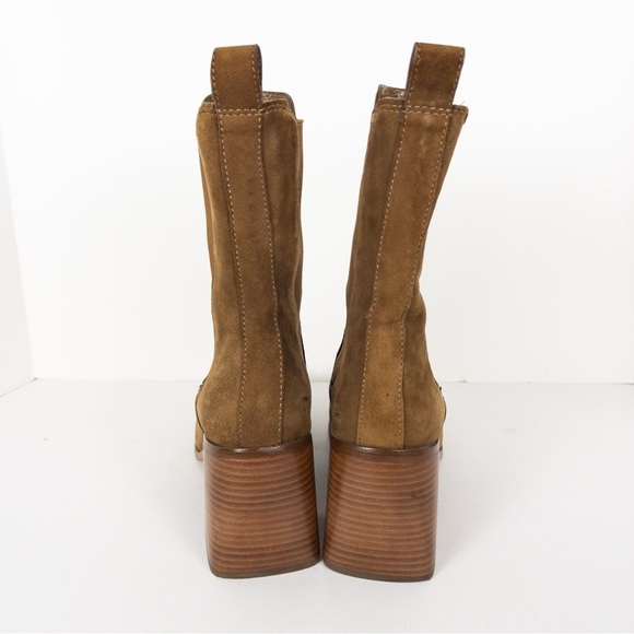 Steve Madden Brown Suede Leather Argent Chelsea Boots - Picture 7 of 15
